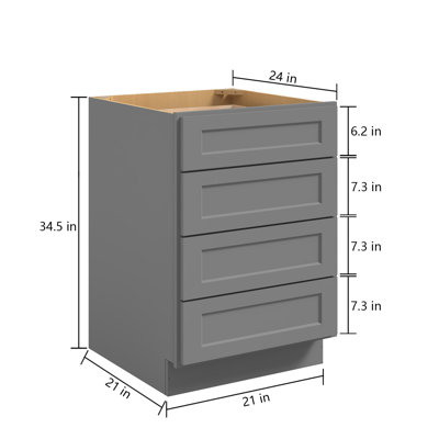 Hardwood Ready-to-Assemble Plywood Standard Drawer Base Cabinet