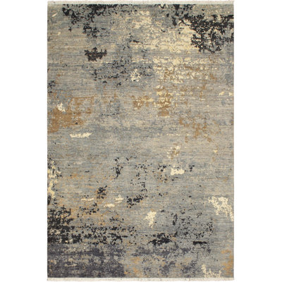 Kellyanna One-of-a-Kind 7'9'' x 10'5'' 1990s Area Rug in Blue/Gray by Arshs Fine Rugs