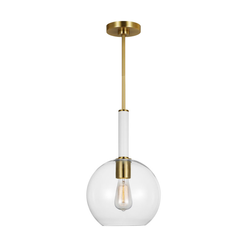 Monroe Round Pendant, Burnished Brass