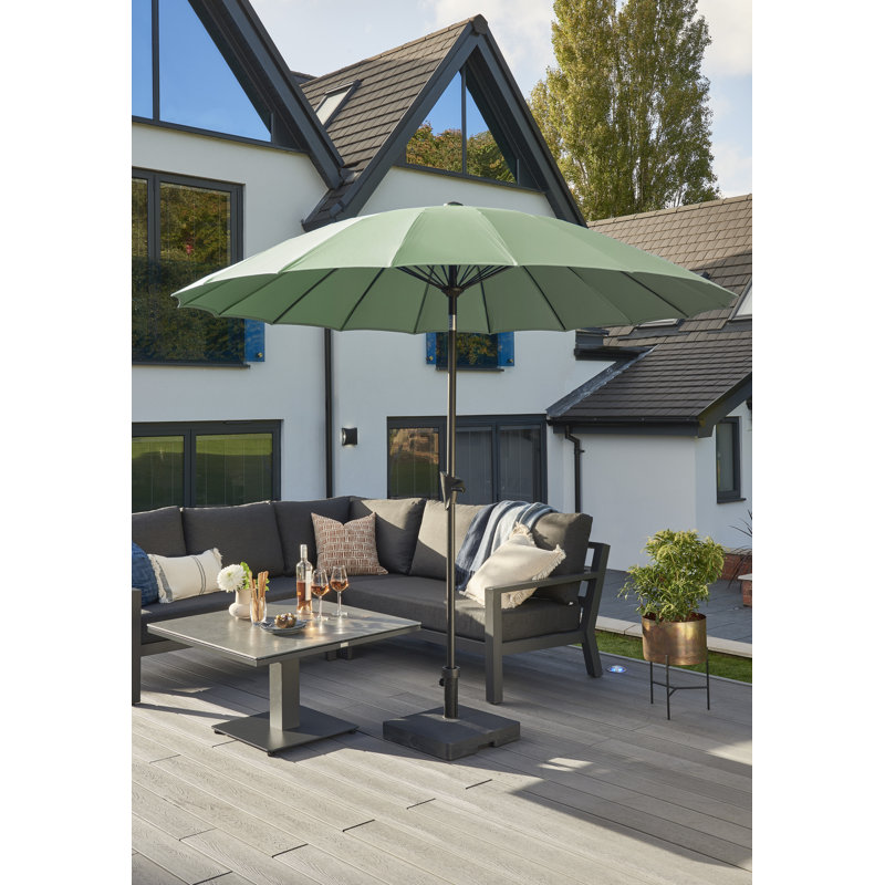 Burech 2.7m Royce Geisha Tilt Parasol, Olive