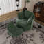 Fauteuil demi-tonneau pivotant moderne surdimensionné avec repose-pieds avec rangement-580976730