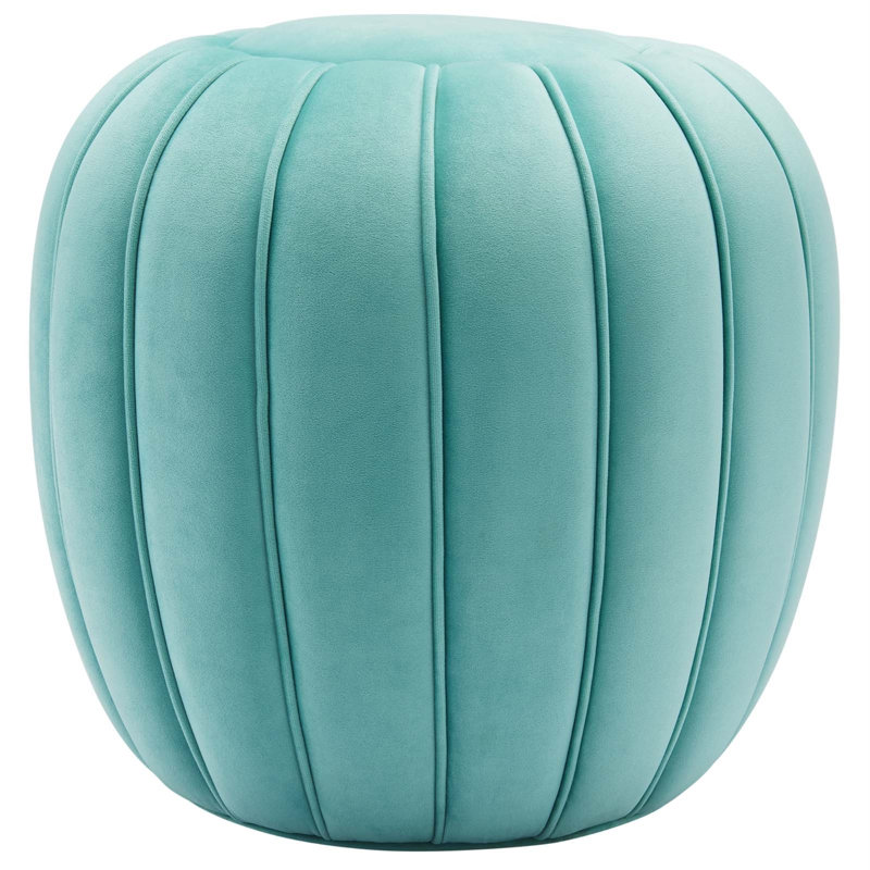 Modway Celebrate Channel Tufted Performance Velvet Ottoman, Mint Velvet