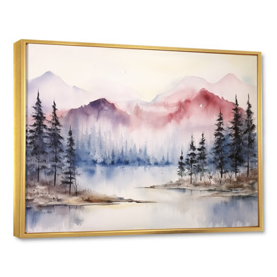 Rose et brouillard gris sur les montagnes du Japon - Art mural Japon