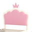 Lit simple tapissier princesse avec tête de lit couronne, lit plateforme simple-1273718492