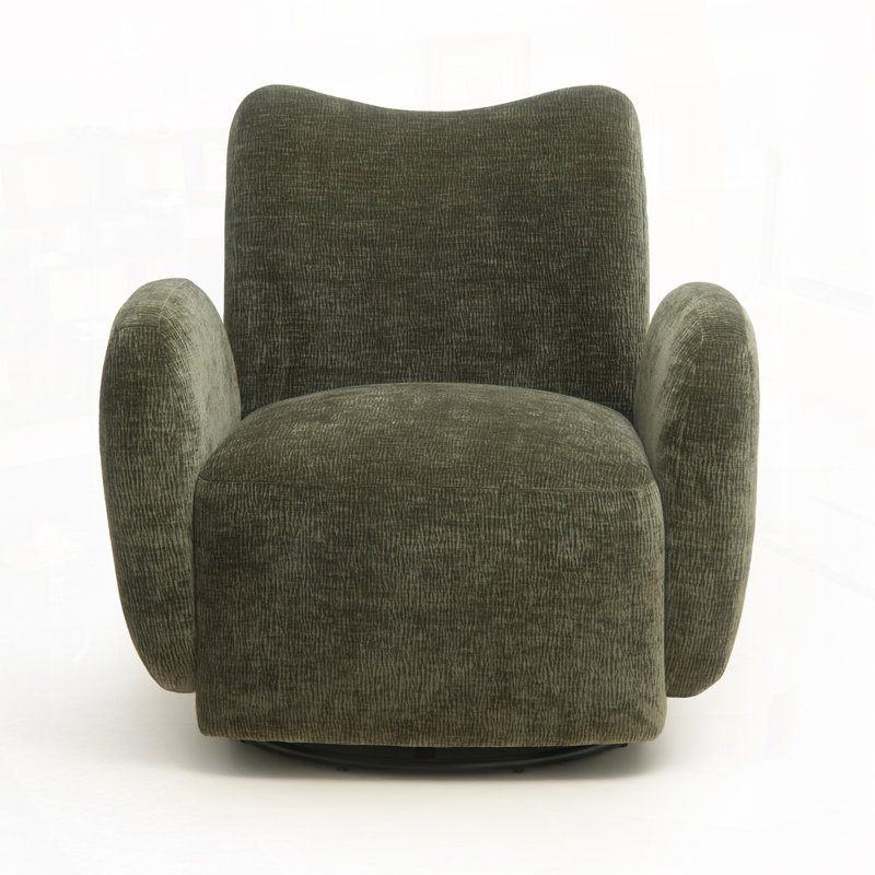 Fauteuil d'appoint pivotant à 360 °, Vert olive