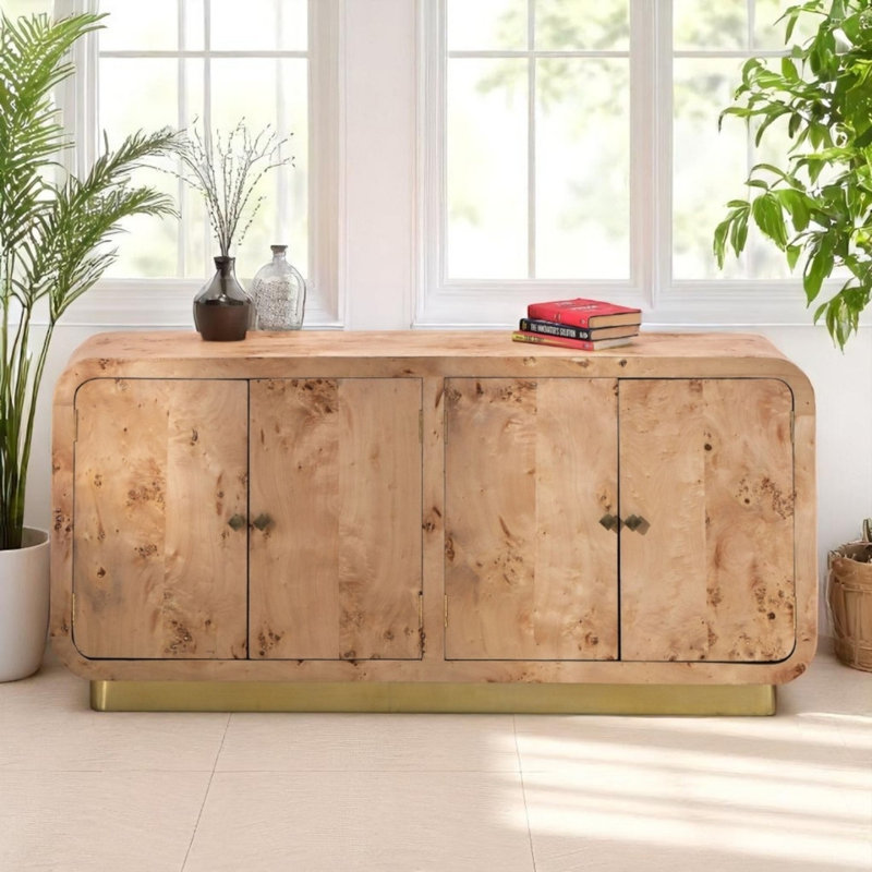 Buffet en bois brun Auightyn, Chêne clair