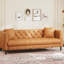 Canapé de 81 po en cuir, canapé Chesterfield à assise profonde capitonné à 3 boutons fait à la main-1086977023-1076870493
