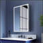 Armoire de toilette avec miroir à DEL avec antibuée, 3 températures de couleur, options d'installation encastrée ou murale
