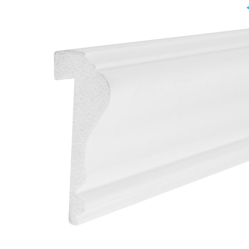 1 in x 2-5/8 in x 96 in Recycled Polystyrene Cap Moulding Pro Pack 64 LF