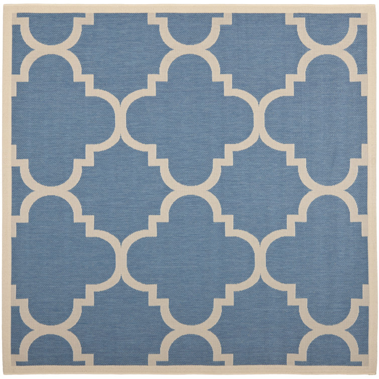 Portishead Looped Blue/Beige Area Indoor/Outdoor Rug