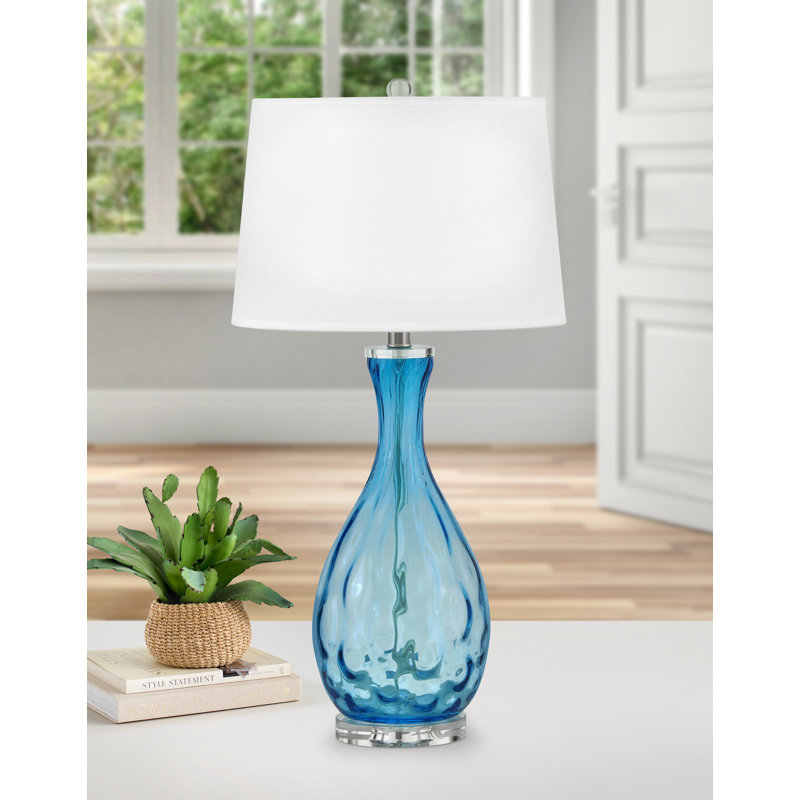 Lampe de table en verre