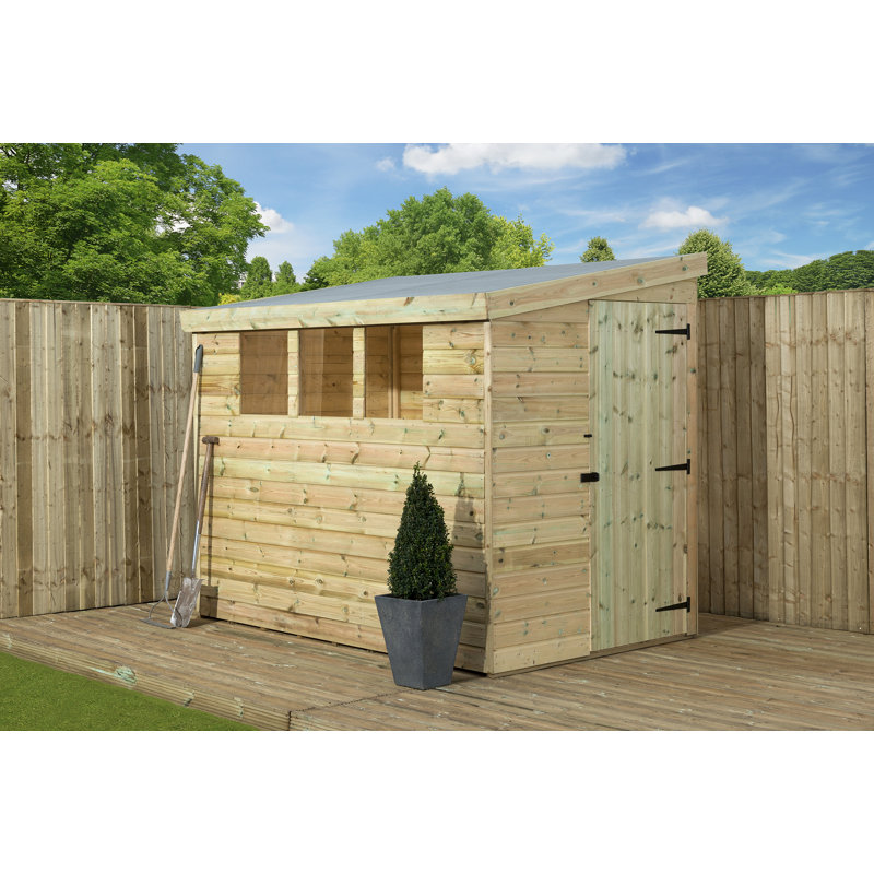 4 Ft. W x 7 Ft. D Shiplap Pent Wooden Shed
