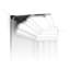 Moulure couronnée en polyuréthane blanc uni apprêté 5-3 / 8 po x 10-1 / 8 po x 78-3 / 4 po