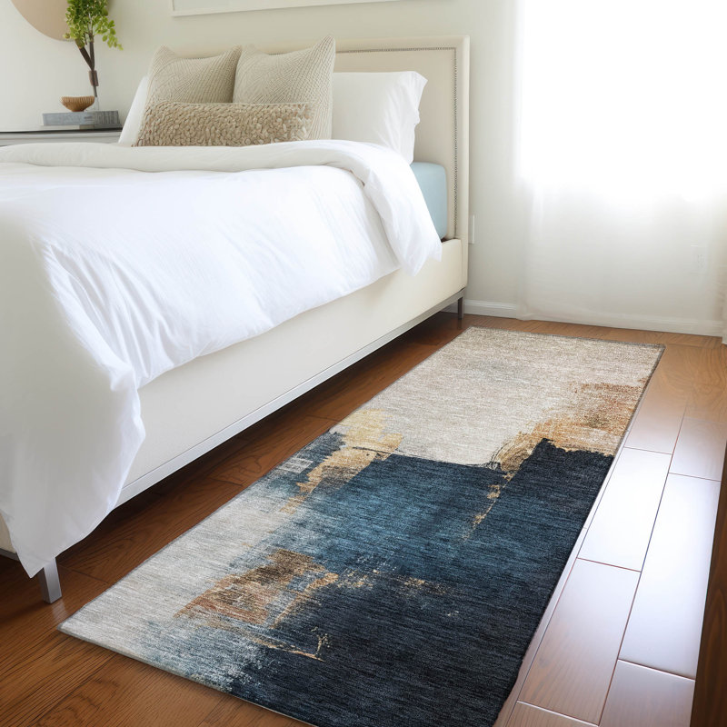 Looma Brown Washable Indoor-Outdoor Rug - , 2'3" x 7'6"