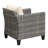 Lovall Rattan Wicker 4 - Person Seating Group with Fire Pit and Cushions-1241566796