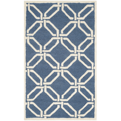 Beonka Geometric Wool Hand Woven Area Rug