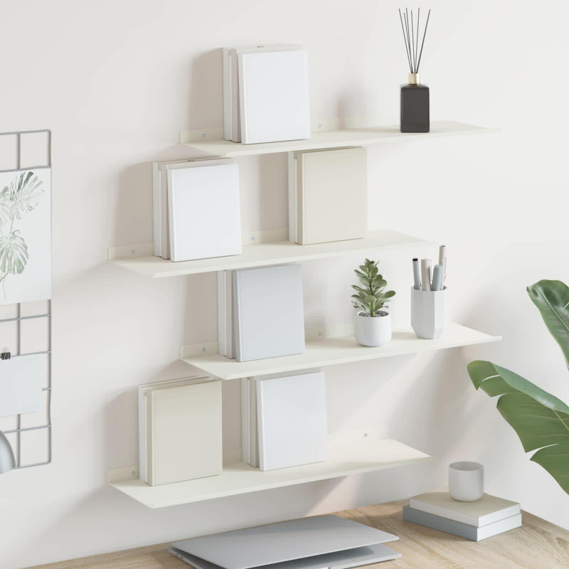 Steel Floating Shelf, White
