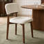 Chaise de salle à manger moderne mi-siècle en boucle avec pieds en bois renforcés par une entretoise transversale (ensemble de 2)-895690307