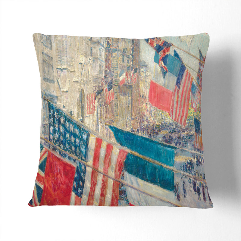 Allies Day in May Scatter Cushion, 55cm H x 55cm W x 20cm D, Stone