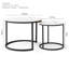 Ensemble de 2 tables basses gigognes à motif circulaire en marbre, peu encombrantes pour la vie moderne et le décor de chambre à coucher-210178825