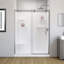 Ensemble de douche rectangulaire L 76 po x l 60 po x H 32 po Carlyn avec siège et tablettes intégrés-102146450-102146453