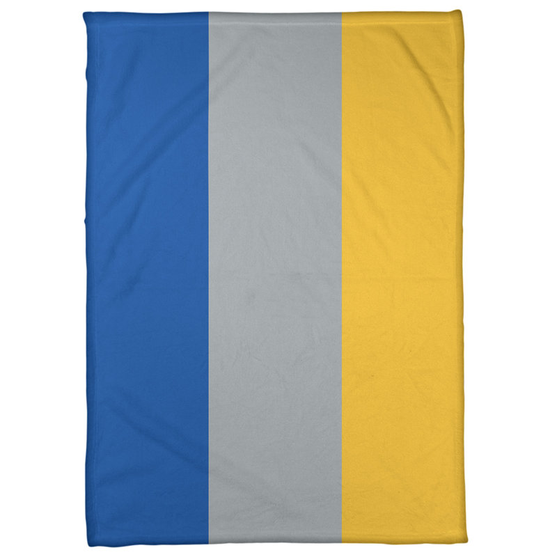 Jeté de hockey st. louis, 60 po x 80 po, Bleu royal / gris / doré, Molleton pixel