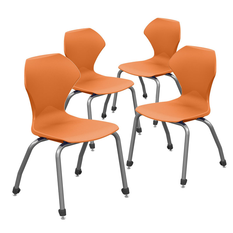 Chaise de classe empilable Marco Apex Series, 16 po, Gris, Orange
