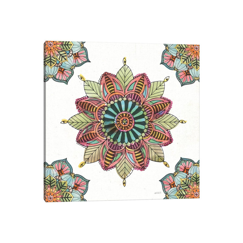 Mandala Morning VI by Anne Tavoletti - Wrapped Canvas Painting, 66.04 cm H x 66.04 cm W