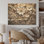 Motifs floraux organiques florissants - Art sur bois de pin naturel
