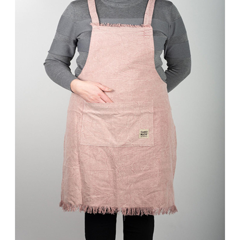 Tablier beige délavé à la pierre, Rose