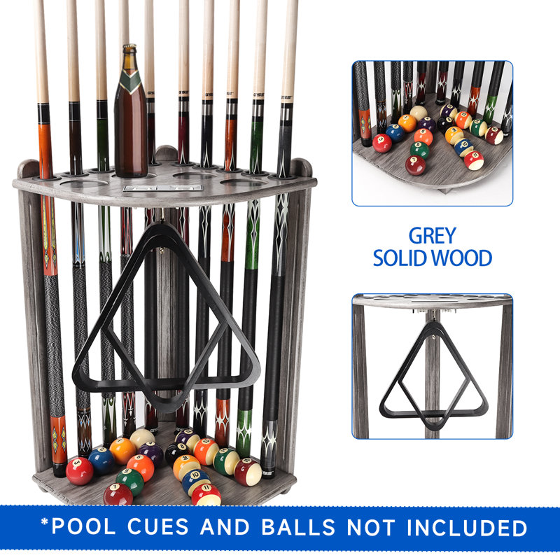 Porte-baguettes de billard de billard GSE, Gris