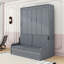 Lit escamotable en bois avec coussin-750417093