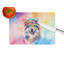 Keeshond Hippie Dawg Glass Cutting Board Large