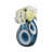 Curvy Polka Dot Glass Vase, Blue/White-1816517174