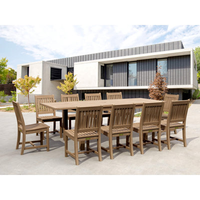 Bahama 4 - Person Teak Wood Patio Dining Set with Square Table