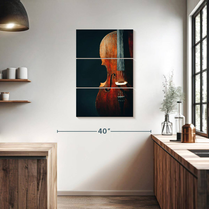 Vieux violoncelle classique Abarca, H 38 po x l 24 po