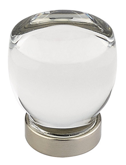 Poignée d'armoire en verre Emtek Juneau 1-1 / 8 ", Chrome poli