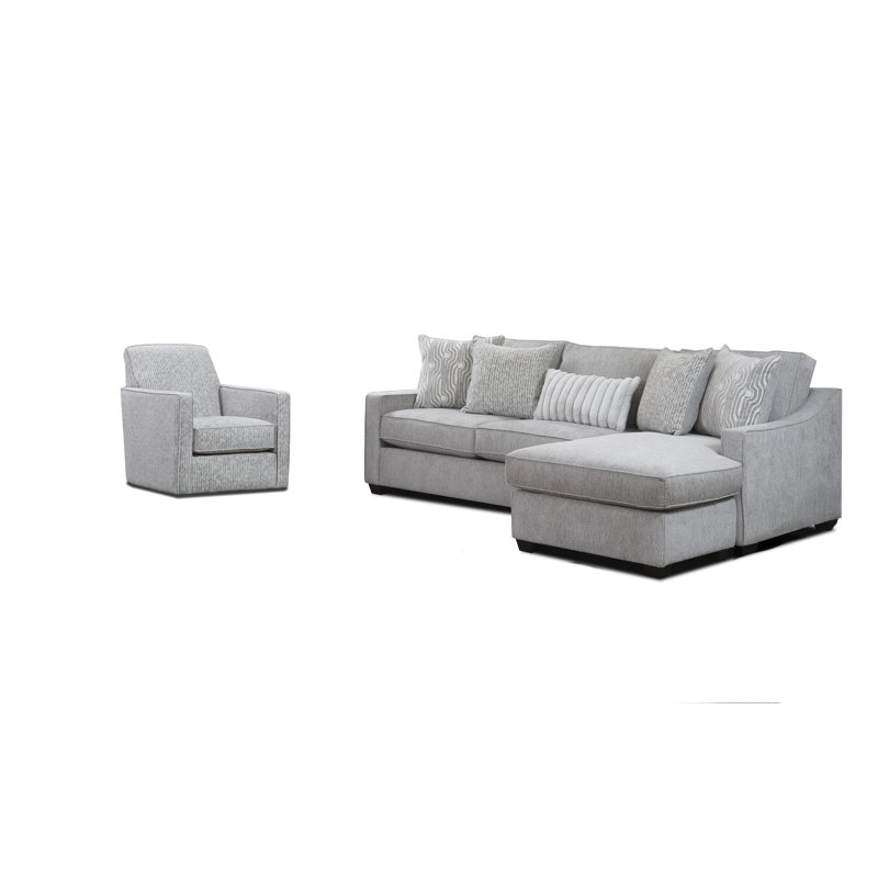 Ensemble de salon modulaire Cherisse, Gris