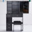 29.2" Small Size Left Drawer Desktop Vanity Table + Cushioned Stool, Extra Large Right Sliding Mirror, Multi Layer High Capacity Storage, Practical Fashionable Dresser, Suitable For Small Space-1738720777