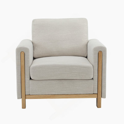 Fauteuil rembourré en tissu Harmonia