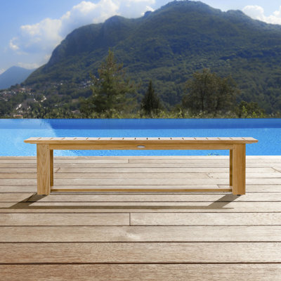 Solid Wood Teak Outdoor Bench