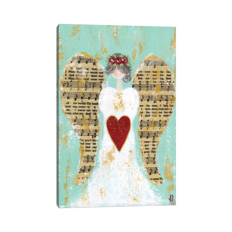 Red Rose Angel by Ashley Bradley - Wrapped Canvas Painting