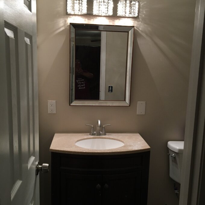 Mascher 3 - Light Dimmable Vanity Light, Polished Chrome/White