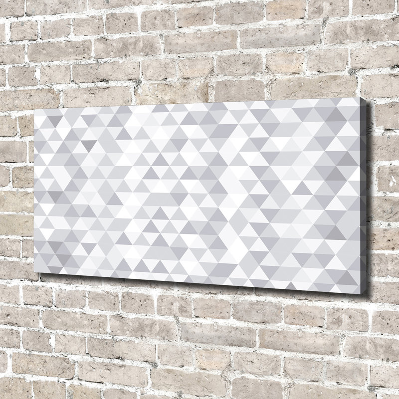 Grey Triangles - Wrapped Canvas Print