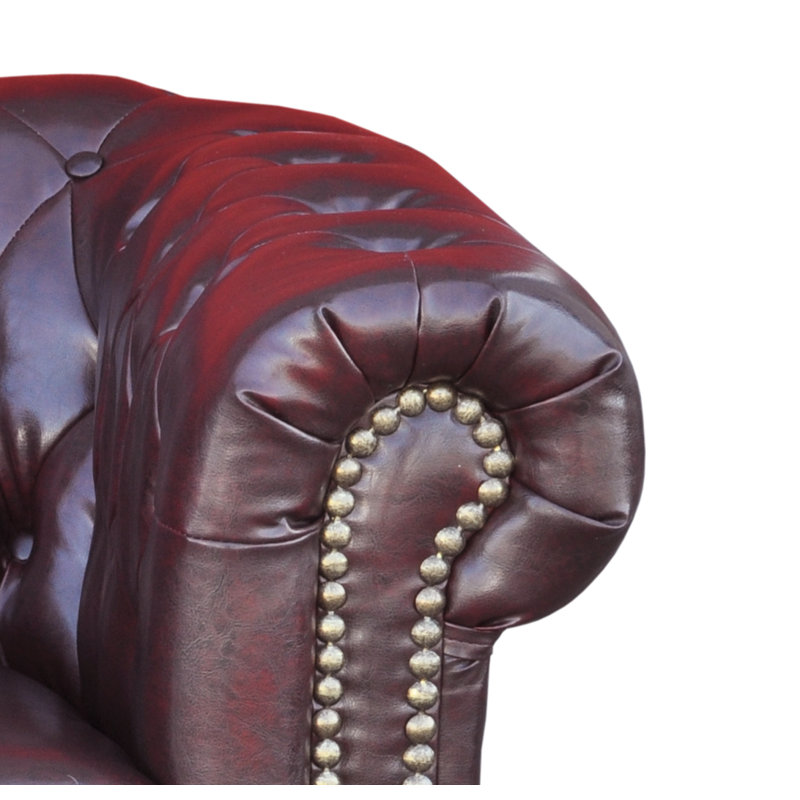 Canton Faux Leather Loveseat, 3, Antique Maroon