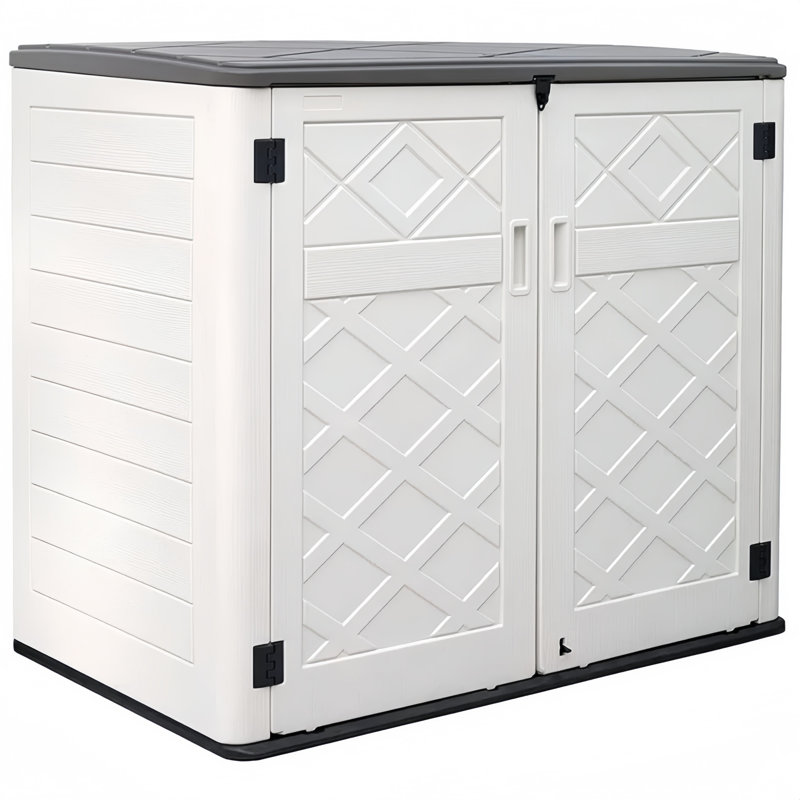 Yardgrace 360 Gallons Resin Outdoor Storage Cabinet, White