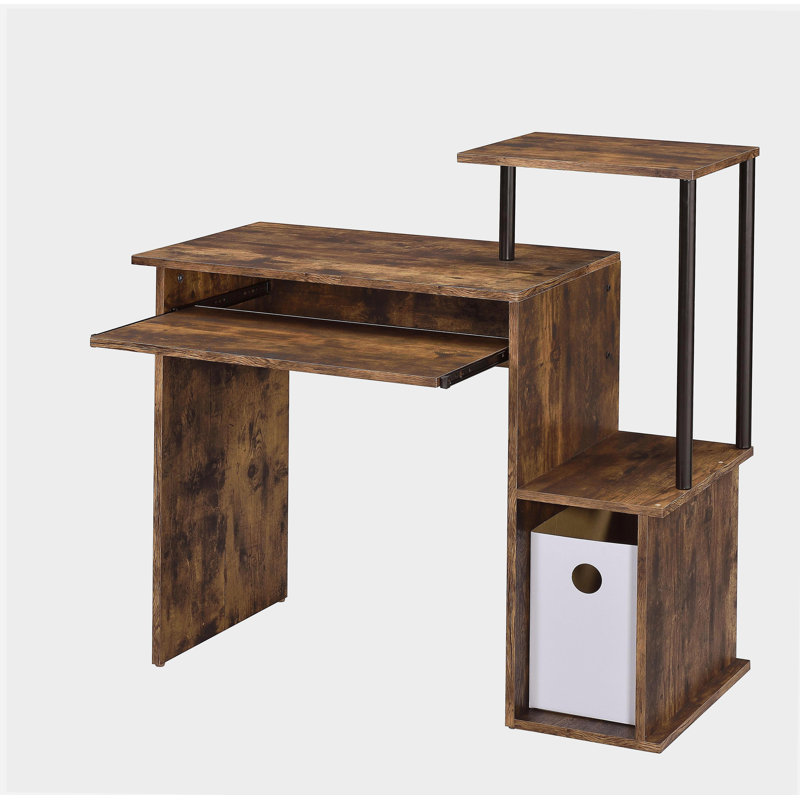 Bureau d'ordinateur Lyphre, Brun / Noir
