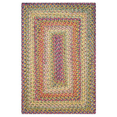  Braided Rug Pet Friendly Washable Indoor/Outdoor Multicolor Country Rug