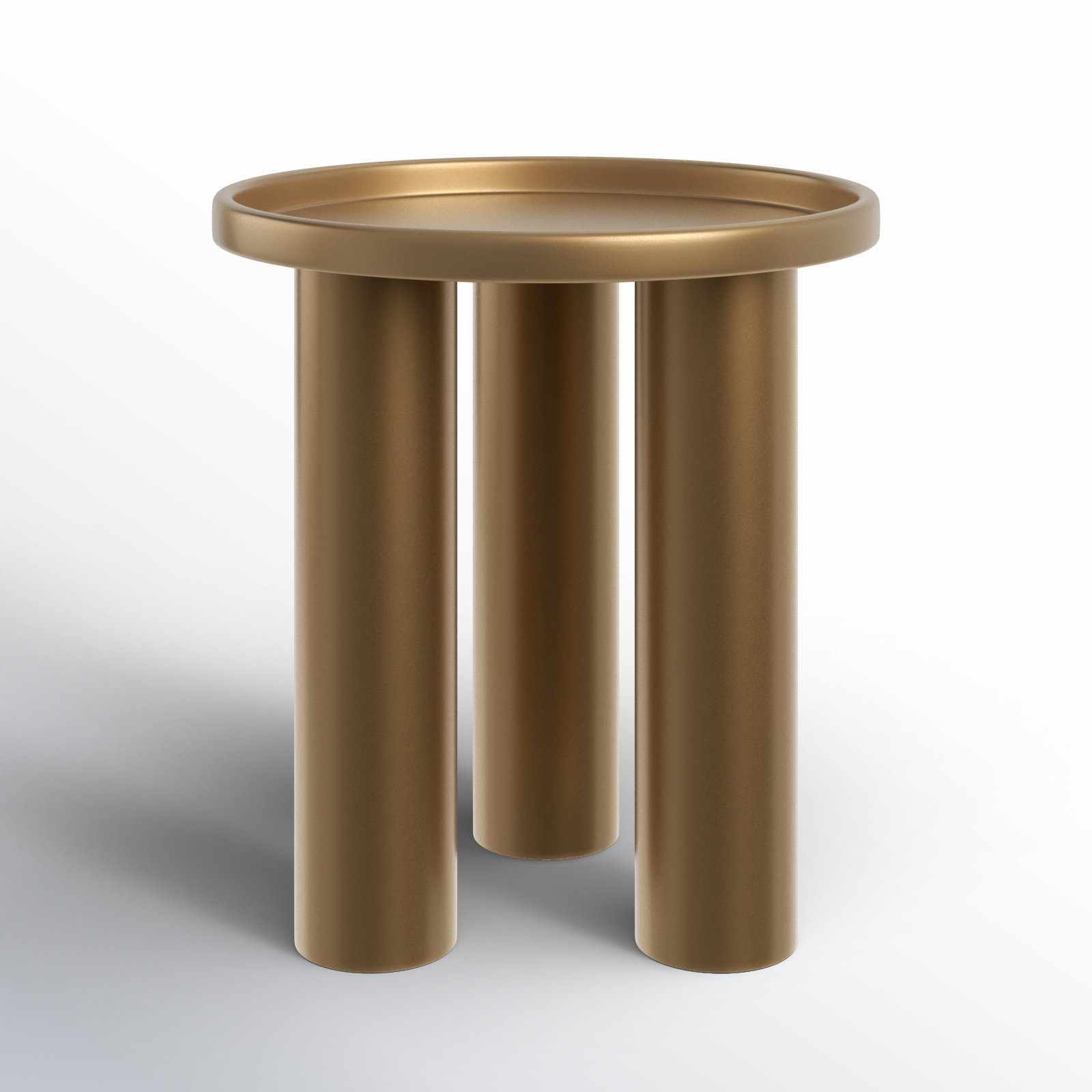 Isthia End Table, Industrial Brass
