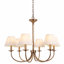 Lustre traditionnel/classique à 6 lumières à intensité variable